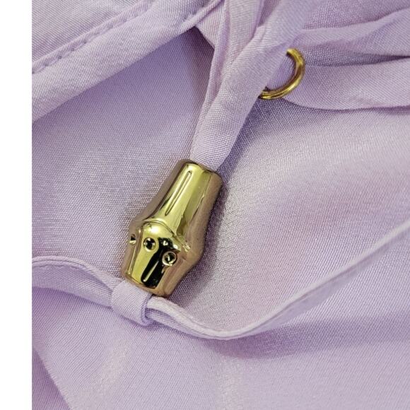 Lilly Pulitzer Tank Top X-Small Lavender 100% Silk Whimsical Fairy Beach Boho - Picture 8 of 9